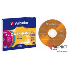 DVD+RW Verbatim 4x slim color